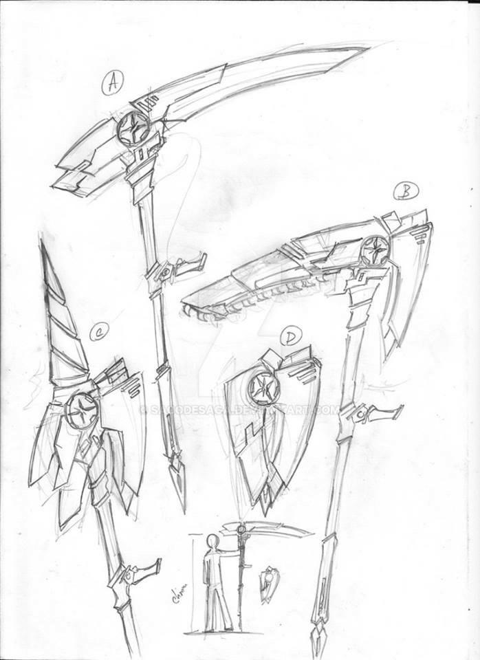 Willow_Med's tweet photo. Chrome's scythe #willow #workinprogress #manga #comic #DreamChasers http://t.co/WTxfr3aJsE
