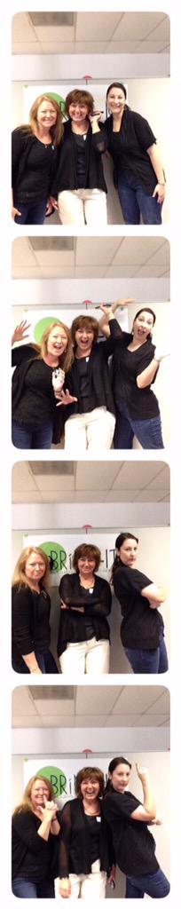 teslich2's tweet photo. Getting silly with @smarlais @LisaRBelk at IT job shadow day. http://t.co/RBLsn8nNGW
