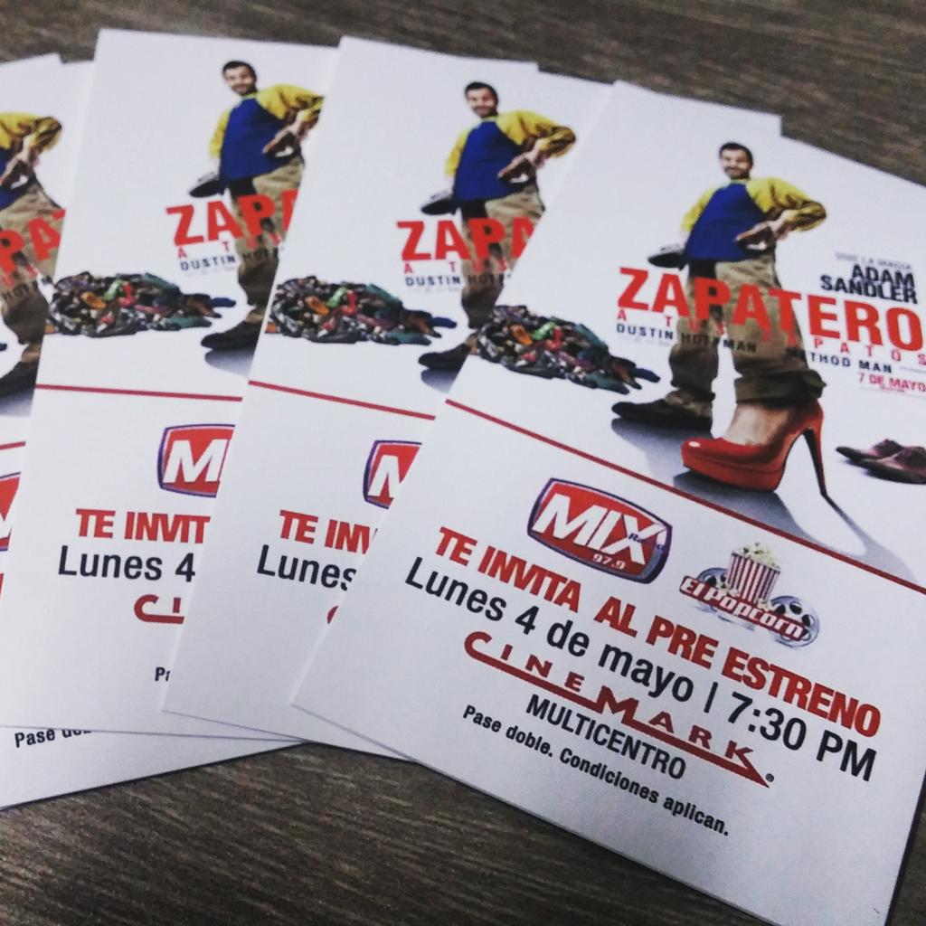 Sintoniza ya <a href="/ElPopcorn/">El Popcorn</a> en <a href="/mix979/">Mix 97.9</a> que vamos a regalar pases a la Premier #ZapateroATusZapatos en <a href="/CinemarkPA/">Cinemark Panamá</a> !!! RT