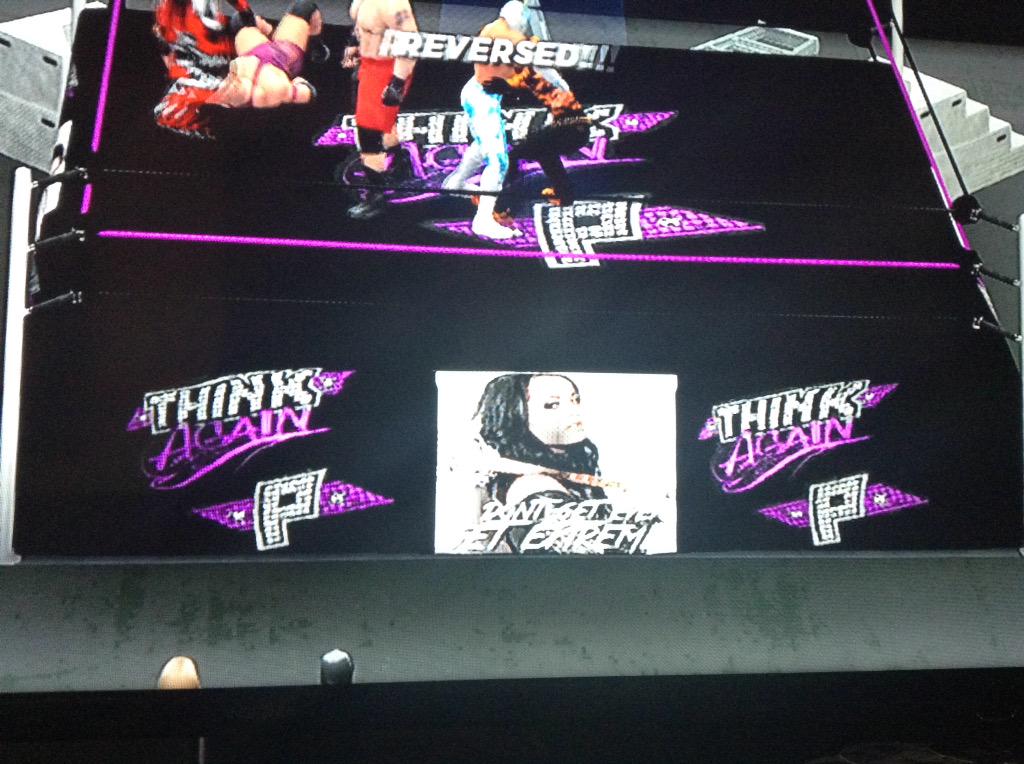 ohxpaige's tweet photo. @RealPaigeWWE arena in #WWE2k14! 💜💀 http://t.co/9hbiVgLqmv