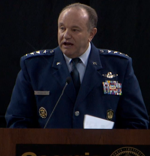 GeorgiaTech's tweet photo. "Georgia Tech showed me the awe-inspiring power of motivated people." Gen. Philip Breedlove, NATO Commander http://t.co/D2LyGgMquv