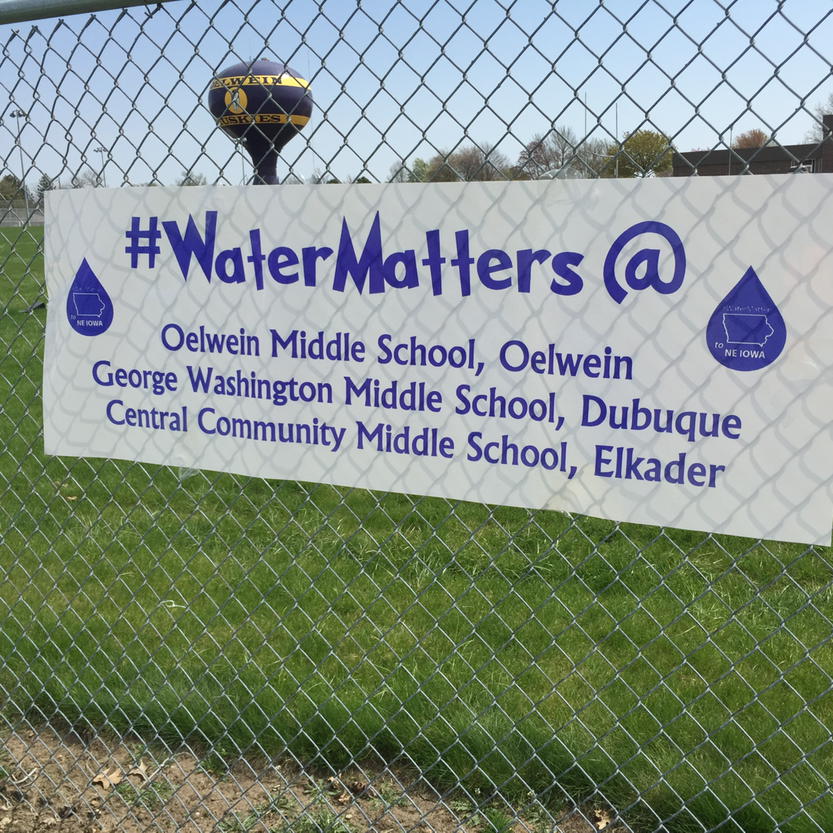 teacher6th's tweet photo. NE Iowa Walk4Water-bringing local2gobal partnership together for 1 mission #WaterMatters #iaedchat @GWMSSocStudies http://t.co/XMdTUcz7If