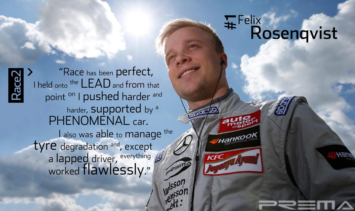 PREMA_Team's tweet image. @FRosenqvist Race 2 - #FIAF3 #Hockenheim