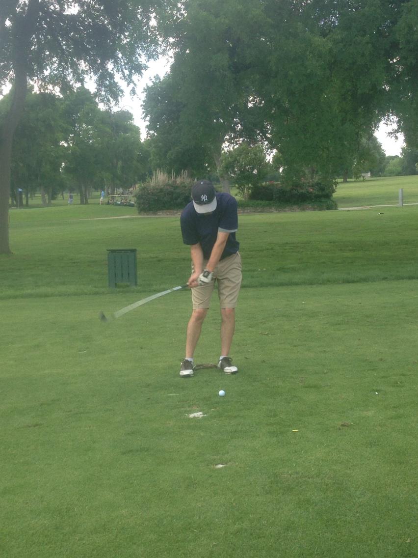Coach Patterson taking his shot on #13. DCA <a href="/dallasathletics/">Dallas ISD Athletics</a>