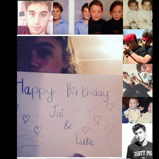 I would love to send a big fat happy birthday to my favourite twin jai and Luke   love yous 