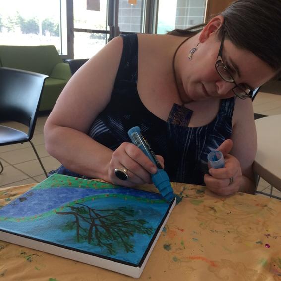 iCreateCB's tweet image. Sheila Cristie creating art #iEngage #iCreate