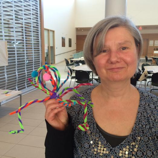 iCreateCB's tweet image. Diane Conrad and her creation: Spiney the tar-frog-topus! #iEngage #iCreate