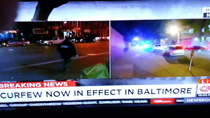 Bottles thrown at police during 'peaceful' Baltimore protests