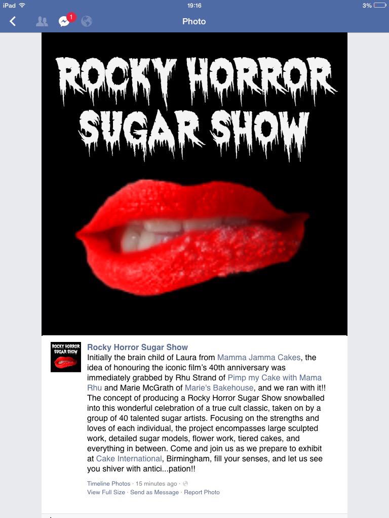 <a href="/ShopRockyHorror/">Rocky Horror Shop</a> 40 cake artists recreating the show for its 40 yeArs anniversary at the NEC #rockyhorrorsugarshow