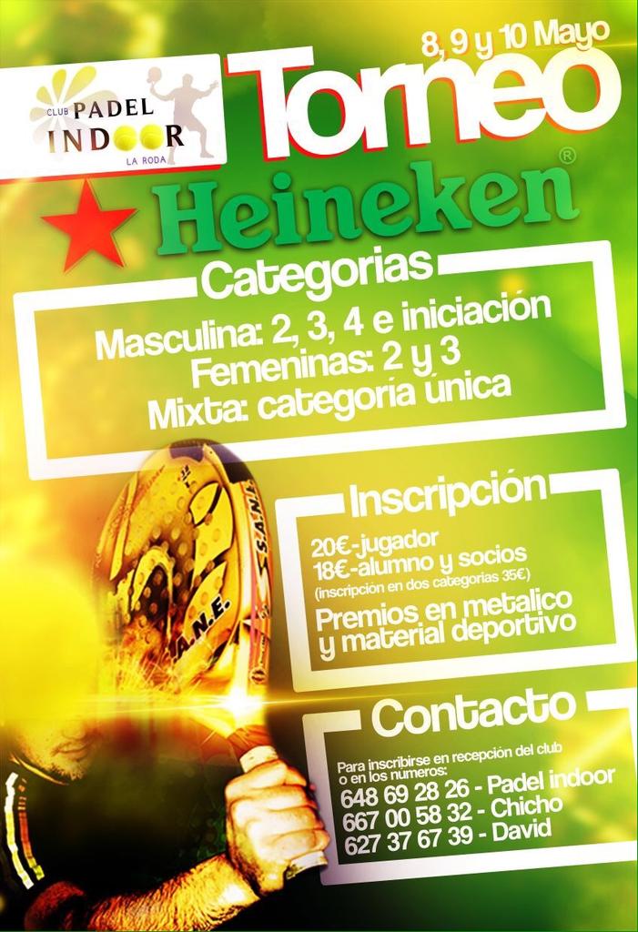 PadelIndoorLR's tweet photo. Próximo TORNEO 8, 9 y 10 de mayo. Tornea o en La Roda! http://t.co/xFULtOJ9Ta