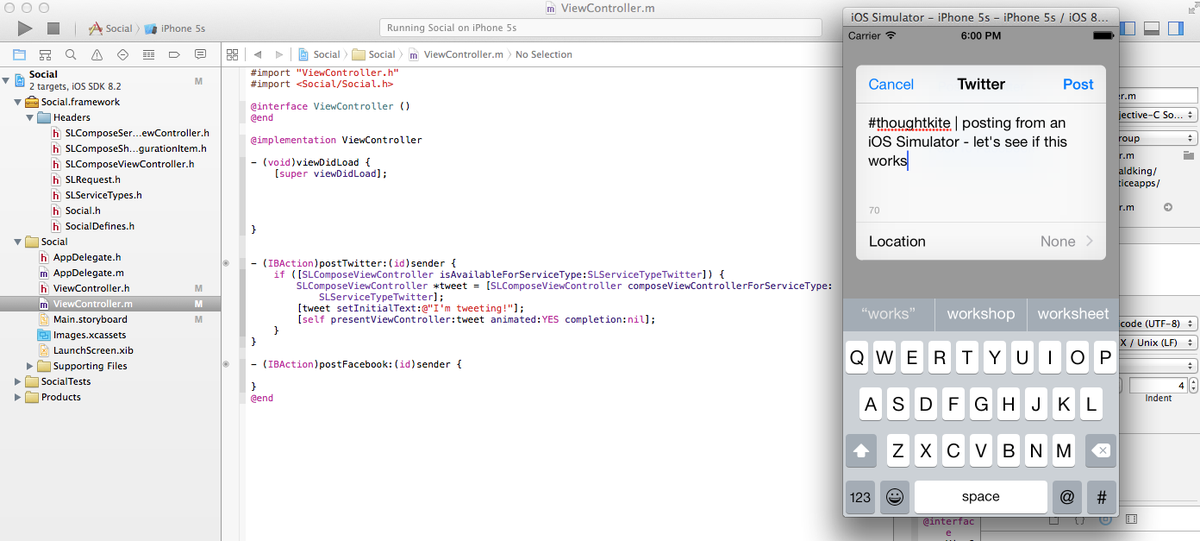 IanGeraldKing's tweet photo. #ThoughtKite | toyed with some social integrations today - great intro by @jldavid #BuildForLaunch http://t.co/SckpM5orJZ