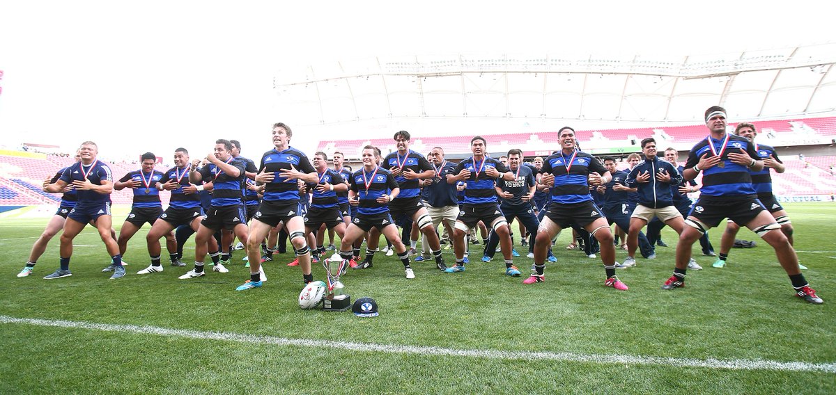 BYU Rugby Celebrates their National Championship with the Haka - Gallery at bit.ly/Ystream