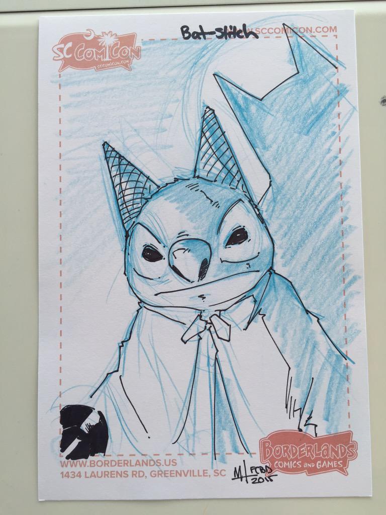 MeghanHetrick's tweet photo. Bat-Stitch!!
#borderlandscomics #FCBD2015 http://t.co/fsxqURp1QT