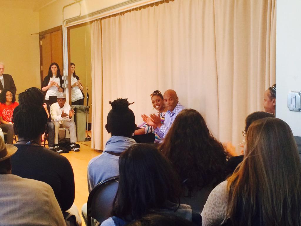 AWMC_Pittsburgh's tweet photo. Kenny Leon &amp; Condola Rashad (Phylicia Rashad's daughter) sharing their stories with the students. #AWMC #BillNunnTOP http://t.co/6kruOGt3cc