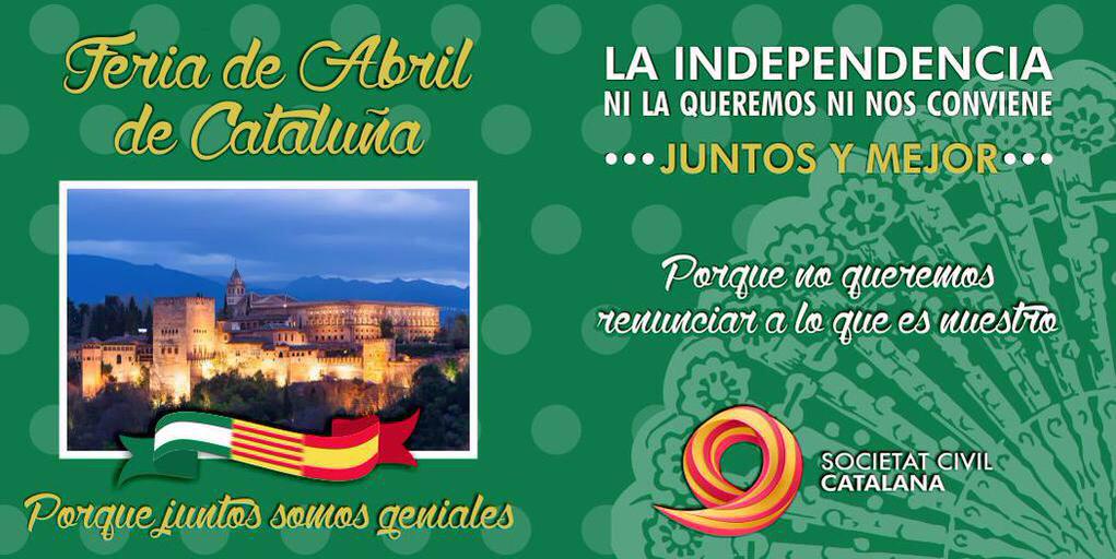 Societatcc's tweet photo. Esta noche seguimos repartiendo flyers en la Feria de Abril de Cataluña http://t.co/Pnl6jfUl0E