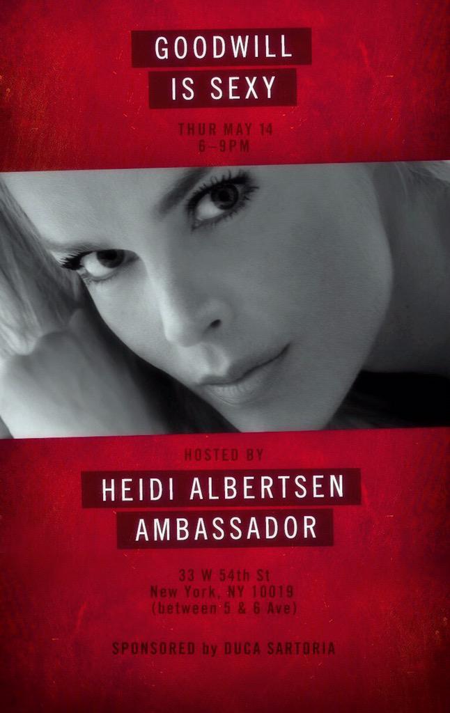HeidiAlbertsen's tweet photo. I'm honored to be hosting Goodwill is sexy Helps support the charity @mcfstaff for Africa’s most vulnerable children! http://t.co/IzT79E7QQ6