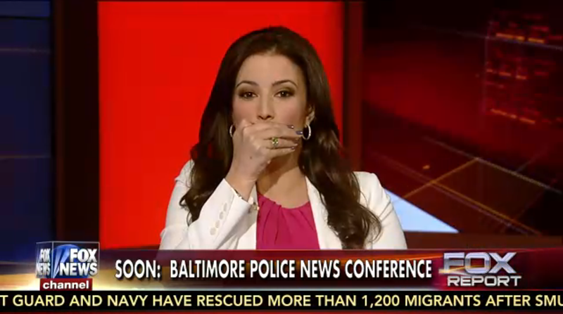 Oops! This is <a href="/JulieBanderas/">Julie Banderas</a> right after a demonstrator let loose with an F-bomb to <a href="/MikeTobinFox/">Mike Tobin</a> on live tv…