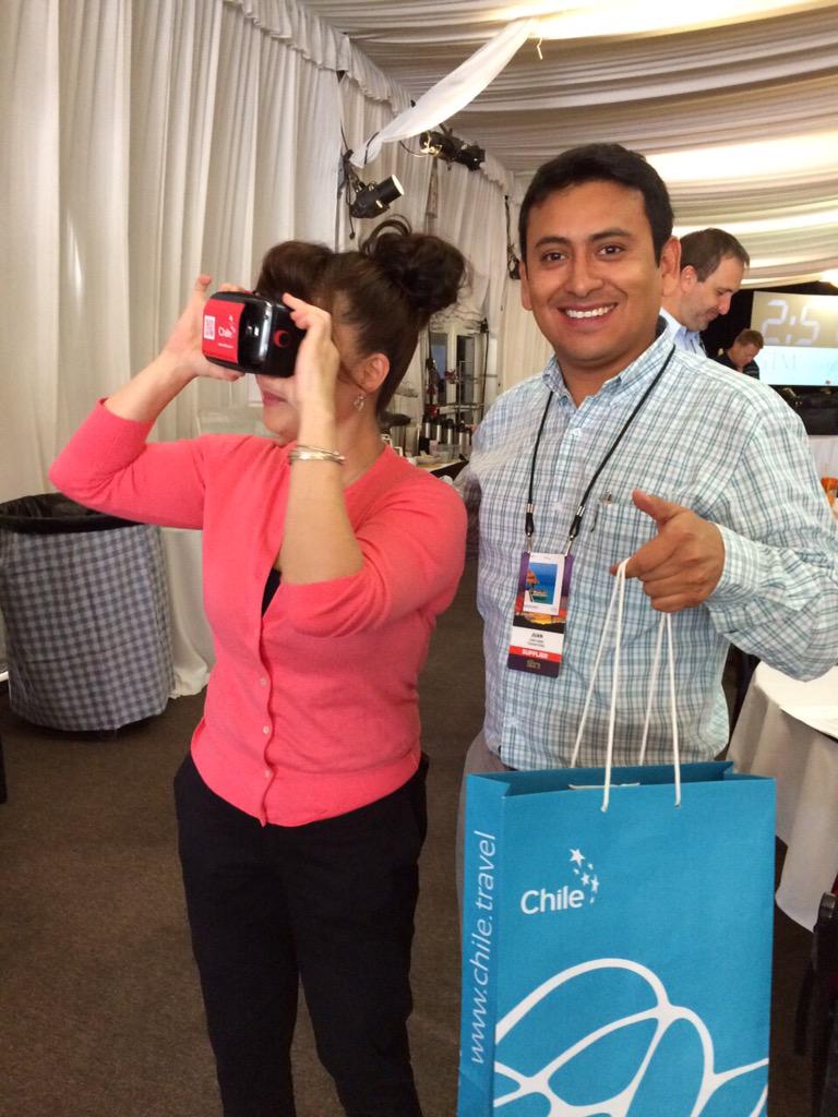 CHILETOURISM_NA's tweet photo. promoting #Chile at @GTMElite agents loving virtual tours of Chile!!! http://t.co/mneGKHmcpq
