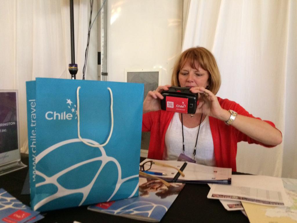CHILETOURISM_NA's tweet photo. promoting #Chile at @GTMElite agents loving virtual tours of Chile!!! http://t.co/mneGKHmcpq