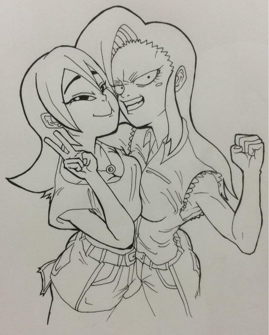 オリキャラのうどんちゃんとラーユちゃん 