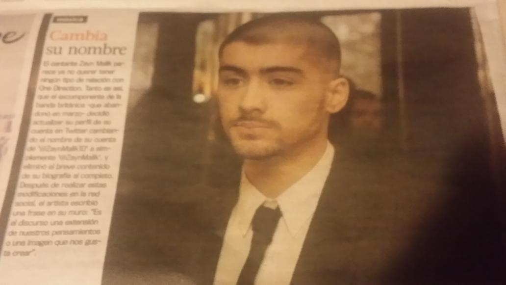 IGotUSeokjin's tweet photo. A newspaper from Puerto Rico wrote about Zayn changing his twitter name. #zaynimpact #zayneffect #improud http://t.co/5K6OgVvrFF