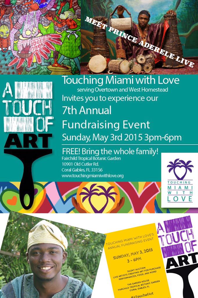 OsunMiamiACCAC's tweet photo. meet our international artist in residence  @princeaderele at the @TMLMiami event tomorrow 3pm #ATouchofArt! http://t.co/SjRIrBtEXa
