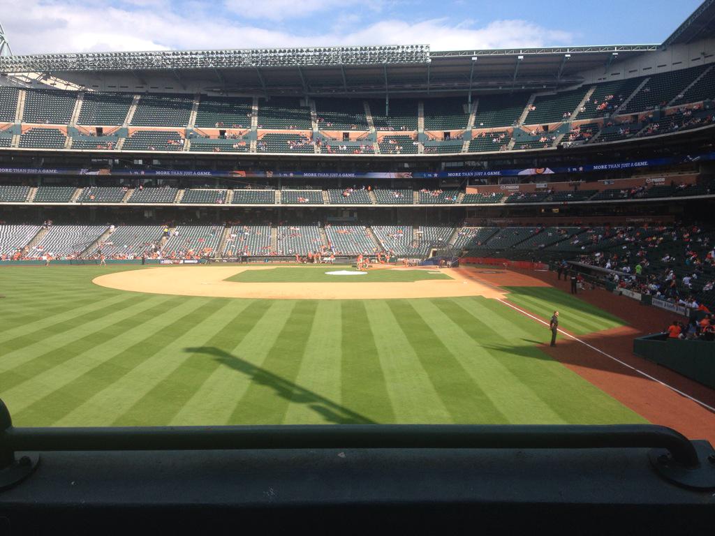 jwalk2005's tweet photo. Great seats... One of the perks of working for a good company.  #gameday #Astros http://t.co/2xKpjXCTi9