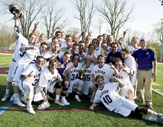 gobrits's tweet photo. Albion men's lacrosse celebrates the @miaastats tournament championship #BRITSWIN http://t.co/yVk24AqJ6a