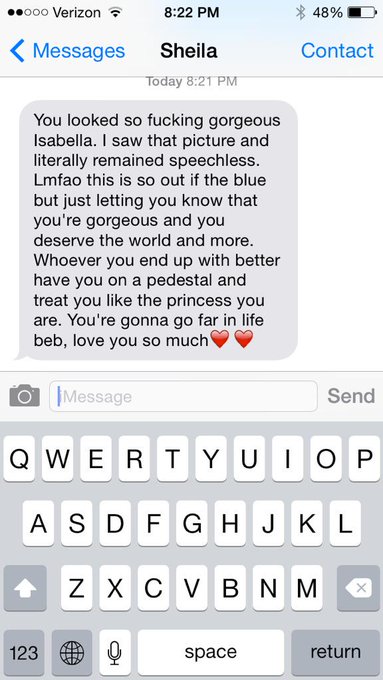 my day has been made by this beautiful soul, love u bby 💞 http://t.co/dr4VTXRR0E<a href="/tag/shitwashard"class="tags"><span>#shitwashard</span></a>