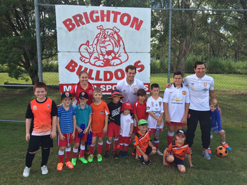 RoarOneGoal's tweet photo. Great to be out at Brighton Bulldogs this morning with the Pauls Roar Active Program #GoRoar http://t.co/m15hPY33ON