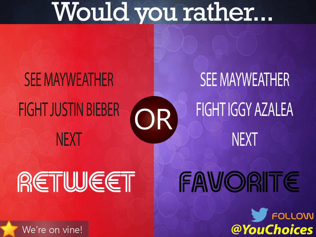 YouChoices's tweet photo. The next fight...#MayPac http://t.co/PuKVChcxZB