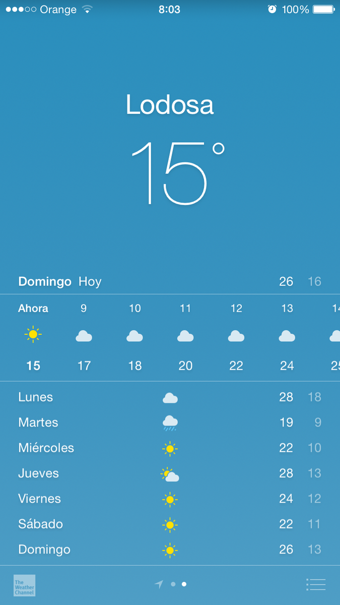 Rekintista's tweet photo. La app mas visitada del finde es, El Tiempo. En 6 días llega el mejor día del año. De momento sol #sagregorio http://t.co/sNEtZeutDF