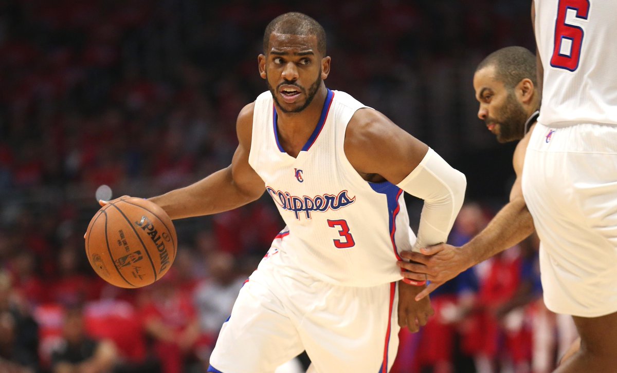 ESPNNBA's tweet photo. Clippers are moving on! Chris Paul's bucket with 1 second left lifts LAC over Spurs, 111-109. They face Rockets next. http://t.co/Bxh35T8LUO