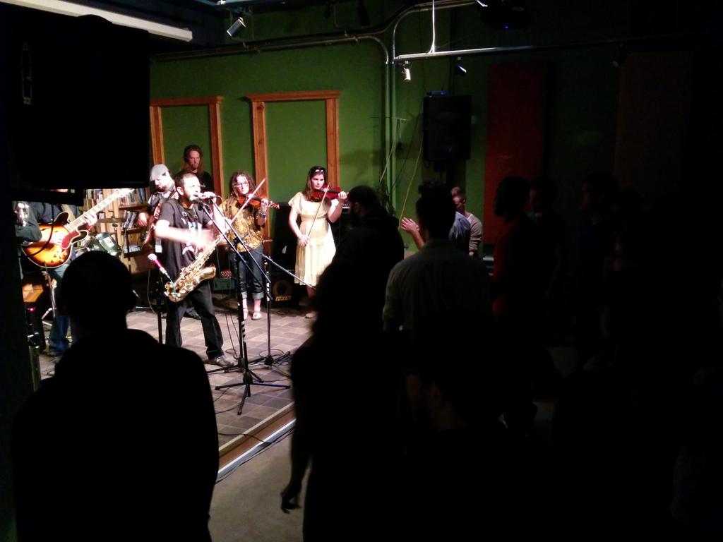 AtTheRootFest's tweet photo. Mother Tareka and the Rebel Funktion throwing down the revolutionary hip hop funk! #attheroot #kwawesome http://t.co/syN6DibjWS