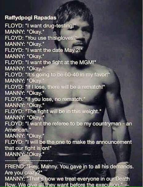 riliwanoyeyemi's tweet photo. No real secret who I'm going for tonight. #PacquiaoMayweather http://t.co/Mwf3Nlknwj