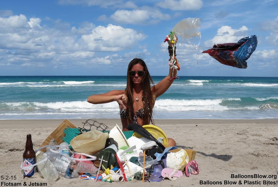 Not #marinedebris, Plastic Marine Pollution. Washed ashore, single-use plastic crap &amp; 21 #balloons. <a href="/NOAADebris/">NOAA Marine Debris Program</a>