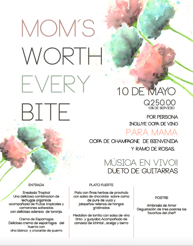LosPasosHB's tweet photo. Invita a mamá a un delicioso almuerzo/cena en Entre Campanas, es un día especial para celebrar juntos, comunícate!! http://t.co/iDy8NQB0NM