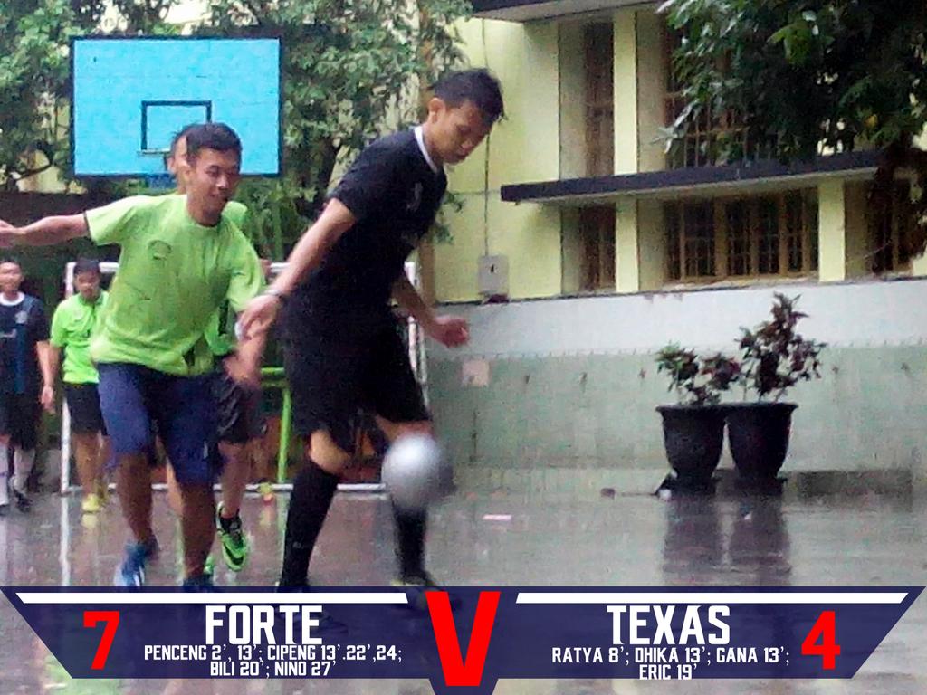 IKAM15A's tweet photo. Prtndngn lain di grup A antara @TexasMisaX7 vs @FORTE_MISA diwarnai pesta gol, dan diakhiri kemenangan @FORTE_MISA http://t.co/vkIORKMCW8