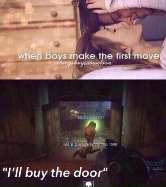 His_Timing's tweet image. I'm a gamer &amp;amp; if he offers to open the door yet barely has enough for ammunition... consider urself a lucky girl lol