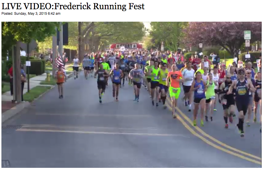 frednewspost's tweet photo. LIVE VIDEO: Frederick Running Festival

#frf15 #runfrederick http://t.co/IoZupVSTTE