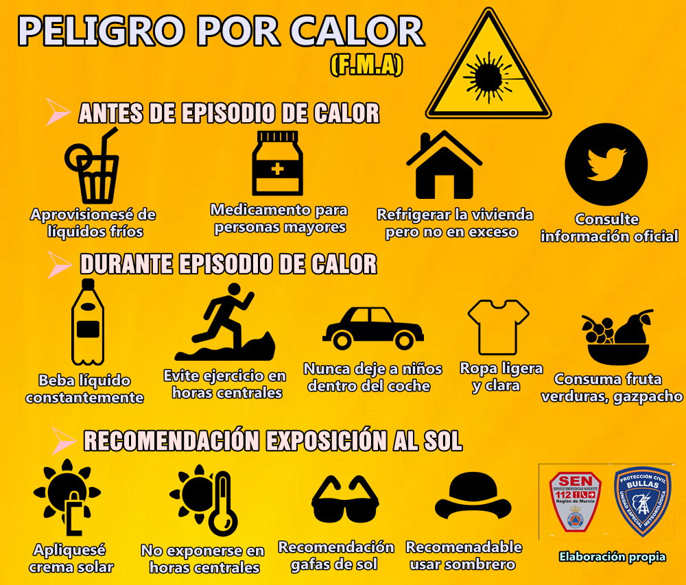 Otro día más de calor muy intenso,ten muy en cuenta estas recomendaciones,por tu propia salud. #ProtecciónCivil  #FMA