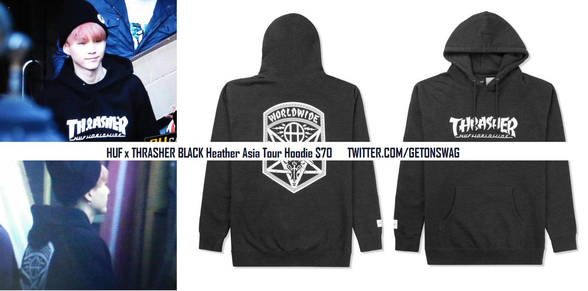 huf x thrasher asia tour hoodie
