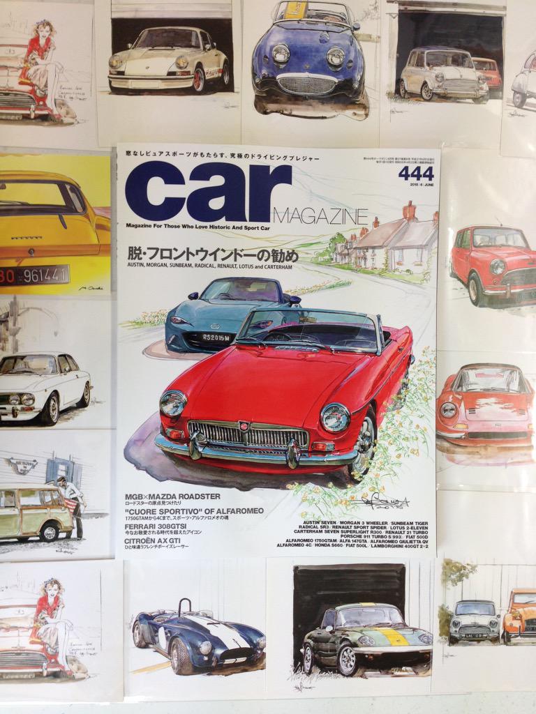 戸田書店沼津店 閉店 月刊 Car Magazineの 表紙イラストでお馴染みの Bowのポストカードの 販売始めました Mini ボルシェ Mg フェラーリ トライアンフ アルファロメオ ルノー ロータス コブラetc お好みの1枚見つけてねッ Http T Co