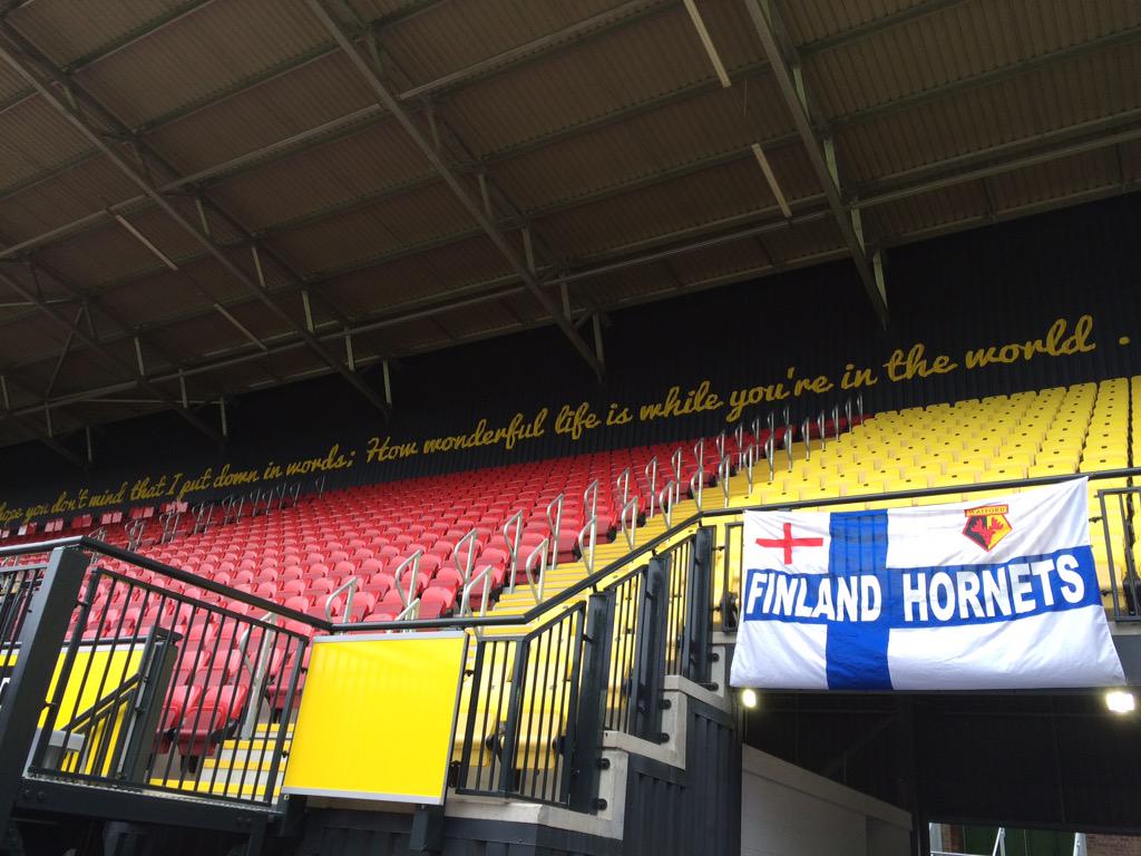 FinlandHornet's tweet photo. #FinlandHornets #WatffordFC #promotion http://t.co/9SfRc5Xubf