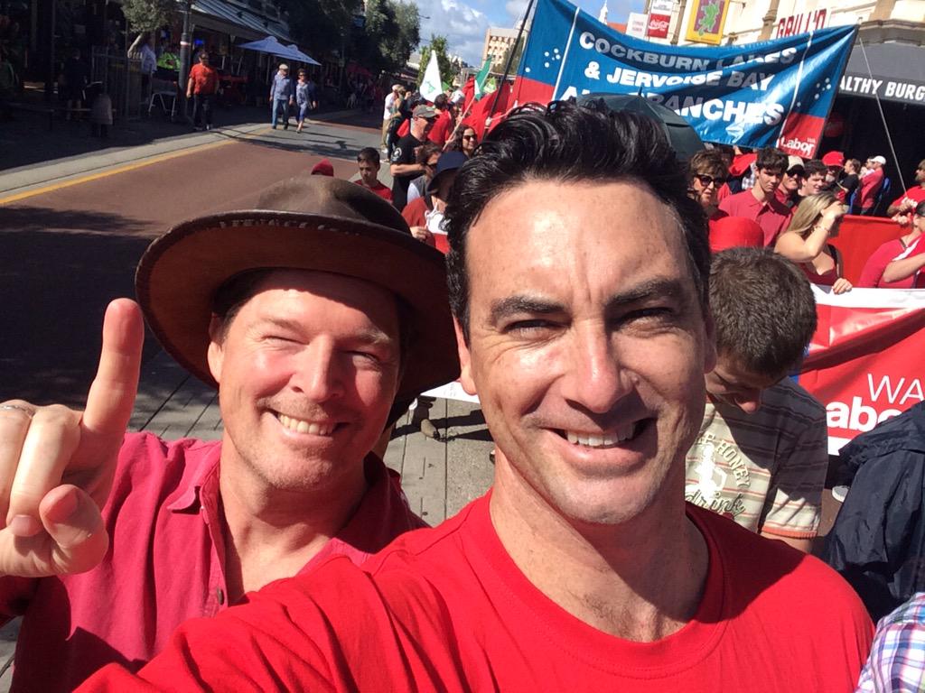 TimHammond1's tweet photo. Back to Perth today - the union movement &amp; the ALP marching side by side fro May Day #ourlabor http://t.co/u0nWaOALlB