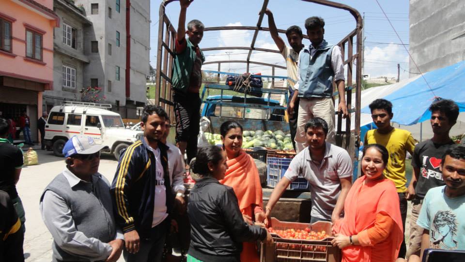 OperationRelief's tweet photo. Supplies were delivered to residents of Dhadhing. Local residents gave back fresh vegetables! #operationrelief http://t.co/SHZWYIFZJw