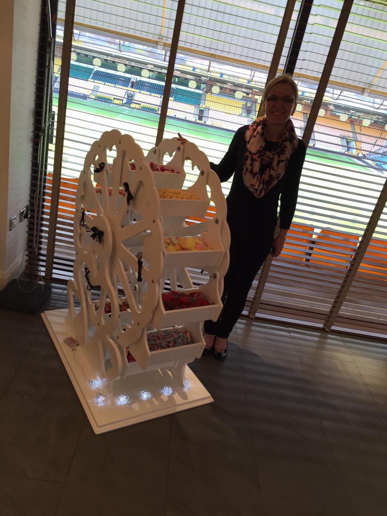 sweetiesbeccles's tweet photo. #sweeties @ NCFC with our sweetie Ferris wheel loaded with yummy sweeties 🍥🍡🍬NCFC http://t.co/N1tKTle3KJ