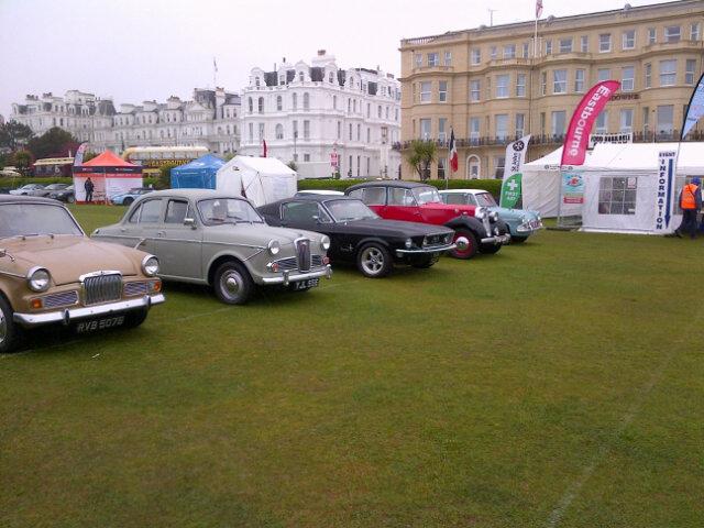 EastbourneEvent's tweet photo. Early attendees @magnificentmotors #eastbourne.  @VisitEastbourne weather improving #justweartherightclothes http://t.co/Av55bHTRRd