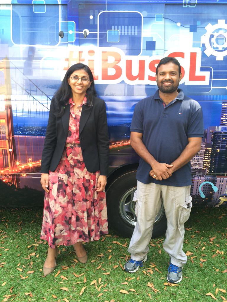 shiharaneez's tweet photo. #IT on wheels, #socialmedia at higher level; Inauguration of @USEmbSL #ibussl by Asst. Sec @NishaBiswal in #SriLanka http://t.co/8zHUTbqPXB