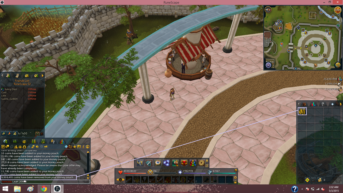phetish_'s tweet photo. Been doing slayer for 2-3 days. Decided to sell all the loot &amp; this is how much I made :D http://t.co/UdJvtQ2E9R